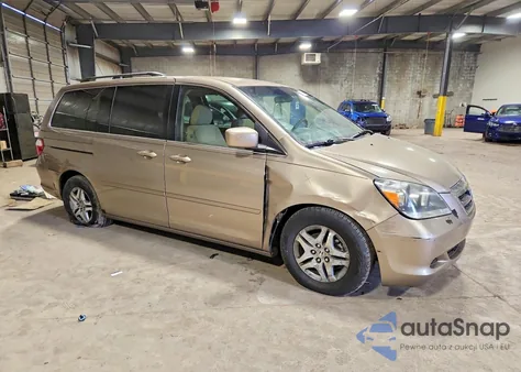 2007 Honda Odyssey Ex z USA, uszkodzony, nr VIN 5FNRL38427B038865